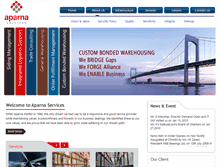 Tablet Screenshot of aparnaservices.com